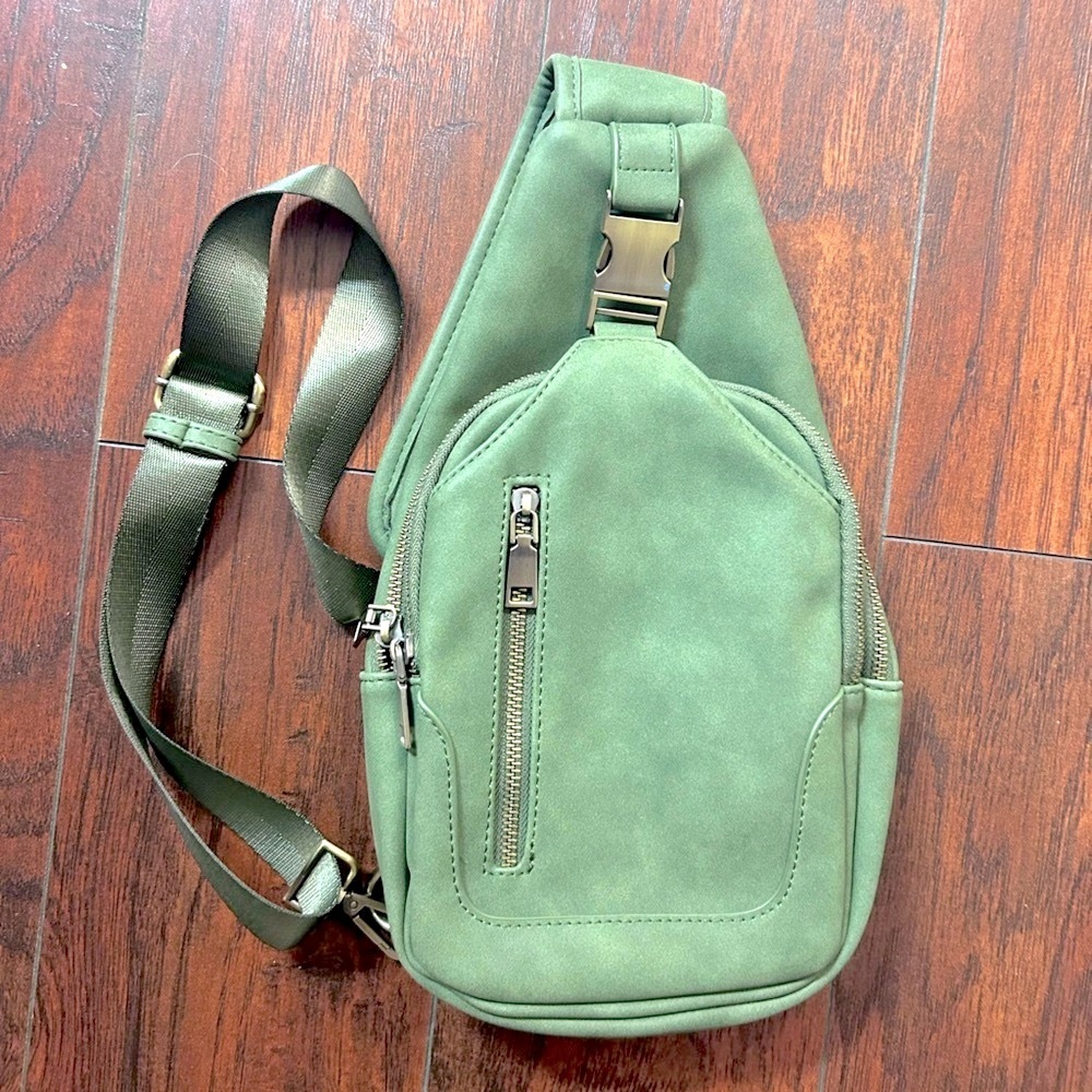 Green Crossbody Sling Bag